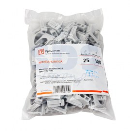 Крепеж-клипса D20 мм серая