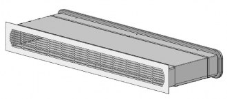 Комплект воздуховодов для с фильтром и алюминиевыми решетками Dantherm Through-wall duct kit 50T