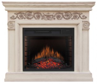 Деревянный портал Dimplex Athena слоновая кость